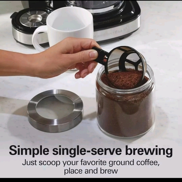 Hamilton Beach Drip Coffee Maker & Single Serve Machine2 Way12 Cup Programmable - Picture 9 of 12